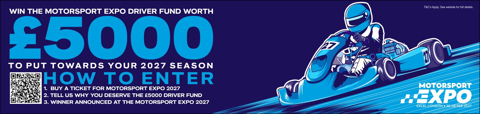 Win £5,000 sponsorship towards your 2027 season
